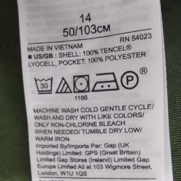 Banana Republic Classic Utility Jumpsuit Women's 14 Army Green Baggy Lagenlook - Picture 8 of 9